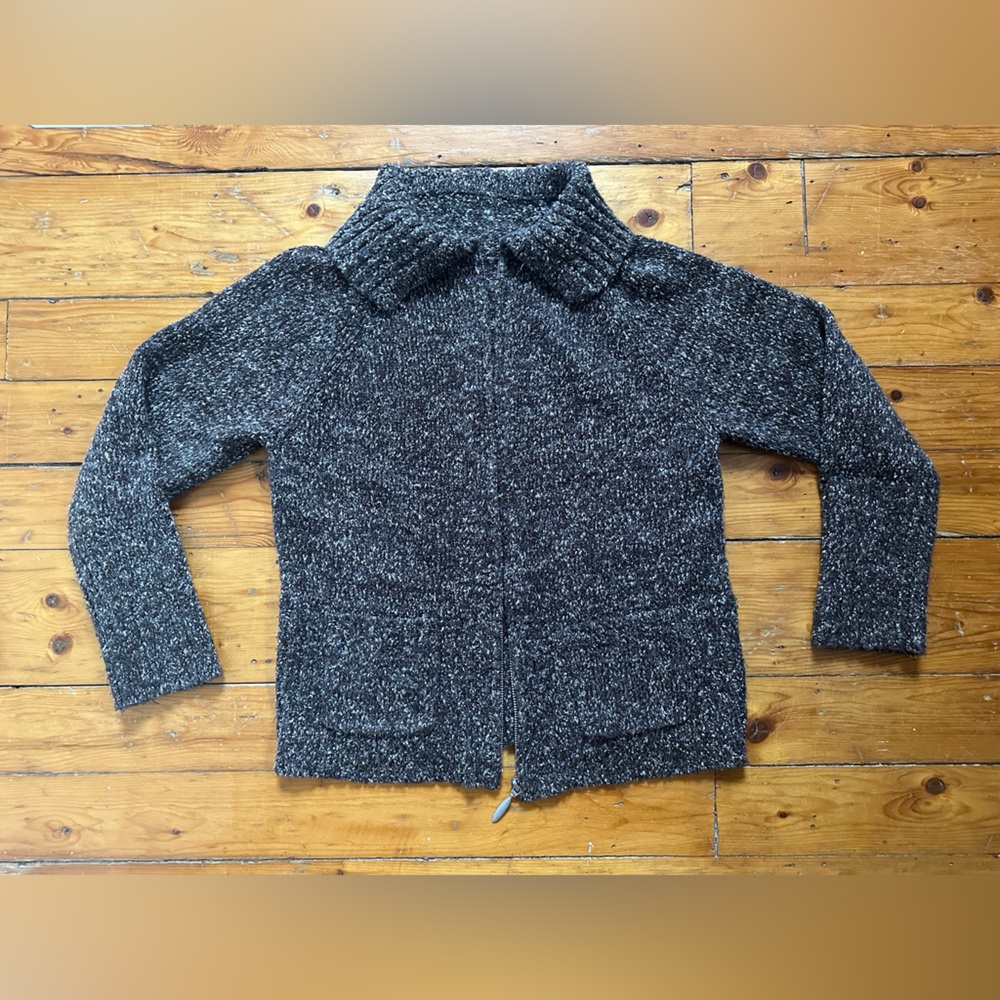 Vintage collared zip up cardigan